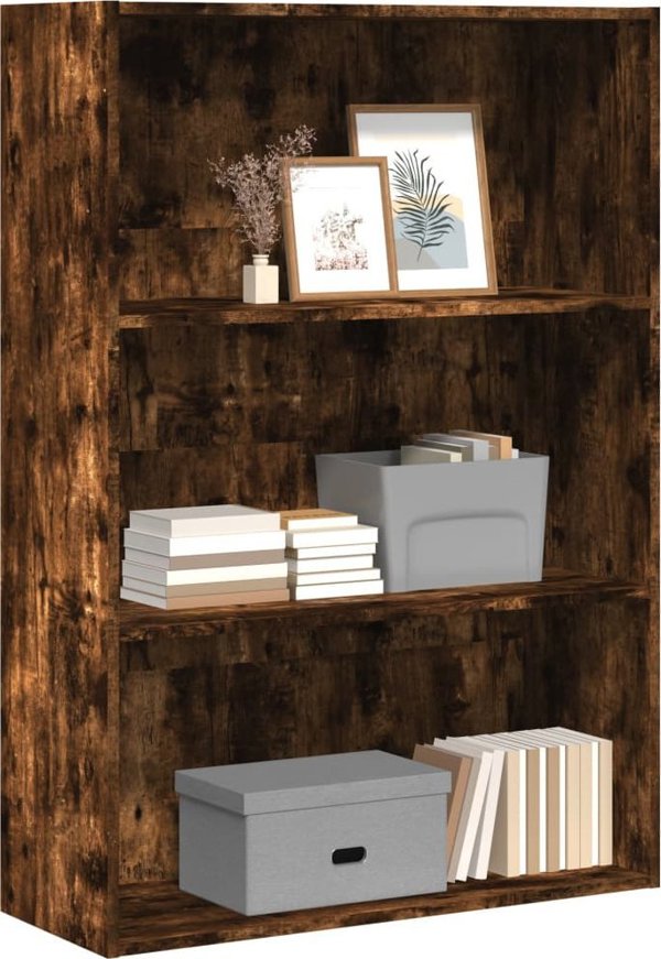 vidaXL Ράφι βιβλίων καπνισμένος δρυς 80x30x114 cm