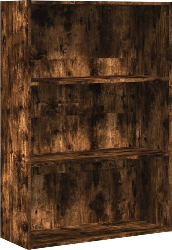 vidaXL Ράφι βιβλίων καπνισμένος δρυς 80x30x114 cm