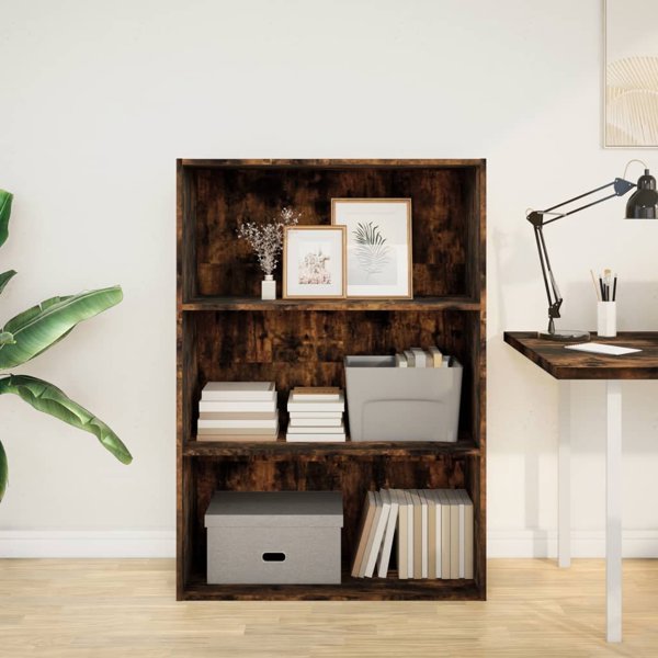 vidaXL Ράφι βιβλίων καπνισμένος δρυς 80x30x114 cm