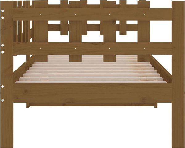 vidaXL Κρεβάτι ημέρας, μελί καφέ, 90x200 cm, μασίφ ξύλο πεύκου