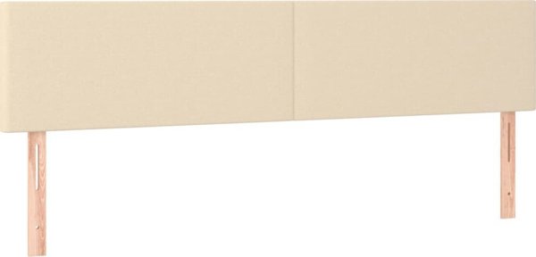 vidaXL Λευκό κρεβάτι kontynentalne με στρώμα, κρεμ, 160x200 cm, ύφασμα
