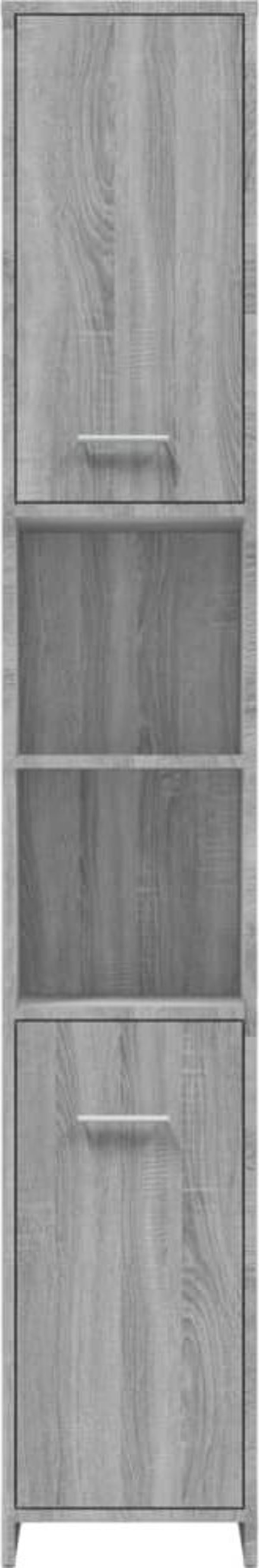 vidaXL Ντουλάπα μπάνιου, γκρι σονόμα δρυς, 30x30x183,5 εκ.