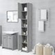 vidaXL Ντουλάπα μπάνιου, γκρι σονόμα δρυς, 30x30x183,5 εκ.