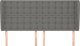 vidaXL Επικαθήμενο προσκέφαλο, σκούρο γκρι, 203x23x118/128 εκ, ύφασμα