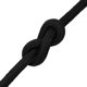 vidaXL Linka zeglarska, czarna jednolita, 20 mm, 25 m, polipropylen