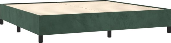 vidaXL Rama κρεβατιού, σκούρο πράσινο, 200x200 εκ, επενδυμένη με βελούδο