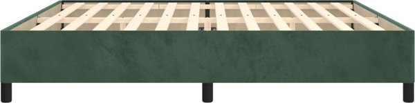 vidaXL Rama κρεβατιού, σκούρο πράσινο, 200x200 εκ, επενδυμένη με βελούδο