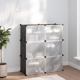 vidaXL vidaXL Stojak na buty, czarny, 84,5x31x93,5 cm, PP