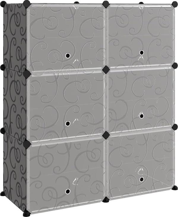 vidaXL vidaXL Stojak na buty, czarny, 84,5x31x93,5 cm, PP