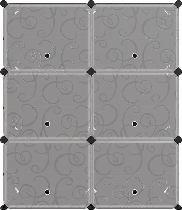 vidaXL vidaXL Stojak na buty, czarny, 84,5x31x93,5 cm, PP