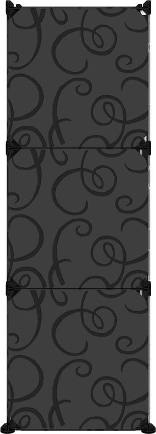 vidaXL vidaXL Stojak na buty, czarny, 84,5x31x93,5 cm, PP