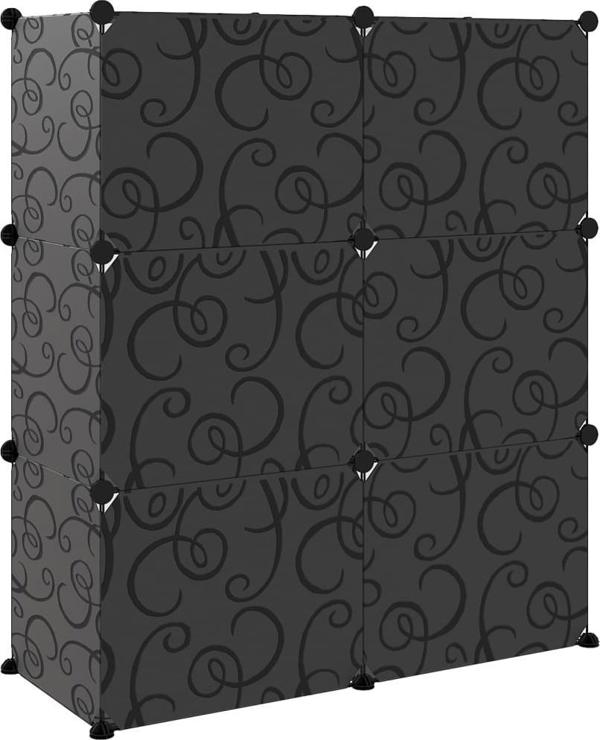 vidaXL vidaXL Stojak na buty, czarny, 84,5x31x93,5 cm, PP