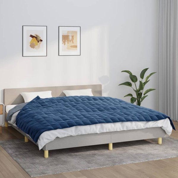vidaXL Βαρυφορτωμένο Κενόμαντο, μπλε, 155x220 cm, 7 kg, ύφασμα