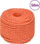 vidaXL Linka robocza, πορτοκαλί, 16 mm, 50 m, πολυπροπυλένιο