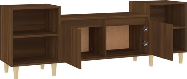 vidaXL Έπιπλο τηλεόρασης, καφέ δρυς, 160x35x55 εκ
