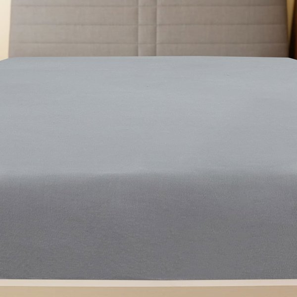vidaXL Σεντόνια, 2 τεμάχια, γκρι, 90x200 cm, βαμβακερό jersey