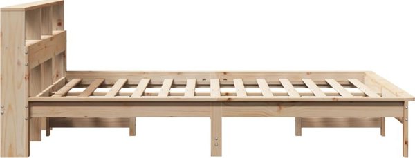 vidaXL Κορμός κρεβατιού χωρίς στρώμα, 135x190 εκ., μασίφ πεύκο