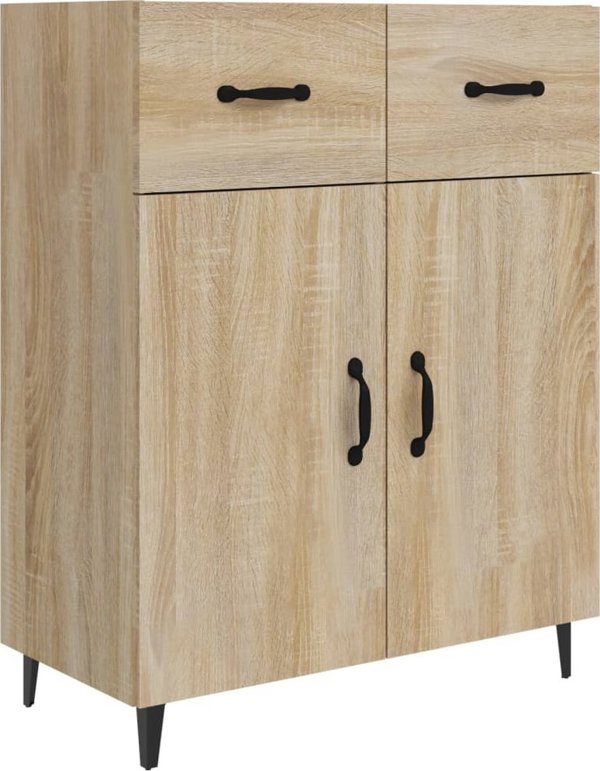 vidaXL ντουλάπι από ξυλοσανίδα δρυός Sonoma, 69,5x34x90 εκ
