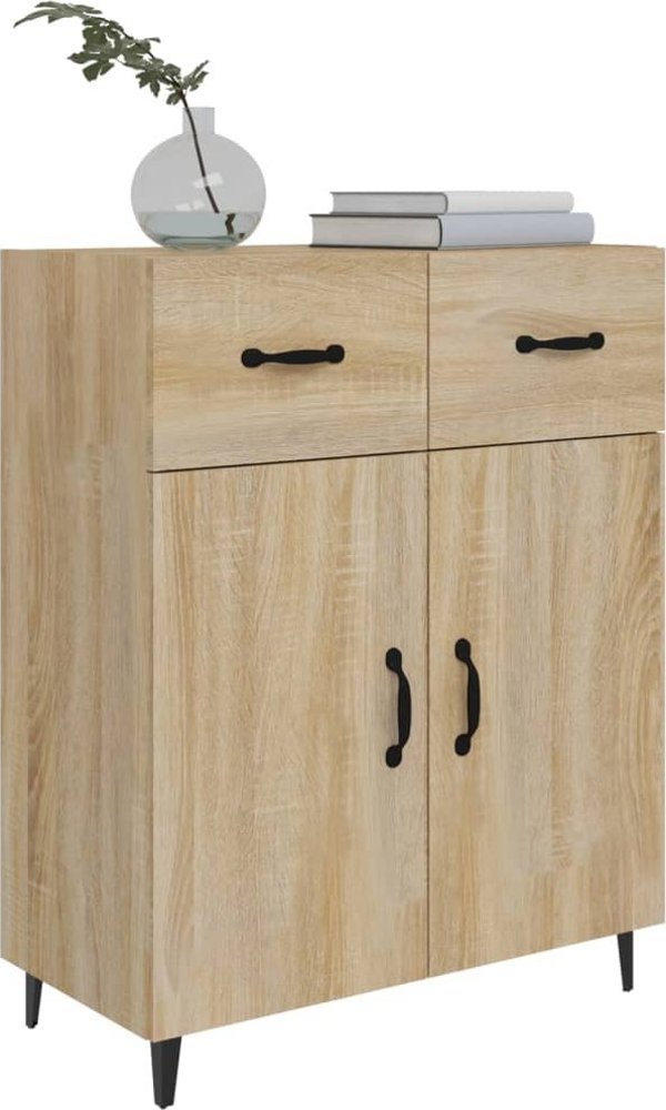 vidaXL ντουλάπι από ξυλοσανίδα δρυός Sonoma, 69,5x34x90 εκ