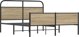 vidaXL Μεταλλικό Κρεβάτι 160x200 cm, Χρώμα Καπνιστή Δρυς, Χωρίς Στρώμα