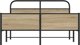 vidaXL Μεταλλικό Κρεβάτι 160x200 cm, Χρώμα Καπνιστή Δρυς, Χωρίς Στρώμα
