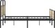 vidaXL Μεταλλικό Κρεβάτι 160x200 cm, Χρώμα Καπνιστή Δρυς, Χωρίς Στρώμα