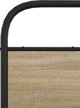 vidaXL Μεταλλικό Κρεβάτι 160x200 cm, Χρώμα Καπνιστή Δρυς, Χωρίς Στρώμα