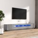 vidaXL Zestaw 3 Szafek TV z Oswietleniem LED Szary Dab Sonoma