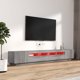 vidaXL Zestaw 3 Szafek TV z Oswietleniem LED Szary Dab Sonoma