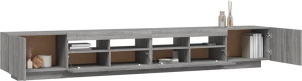 vidaXL Zestaw 3 Szafek TV z Oswietleniem LED Szary Dab Sonoma