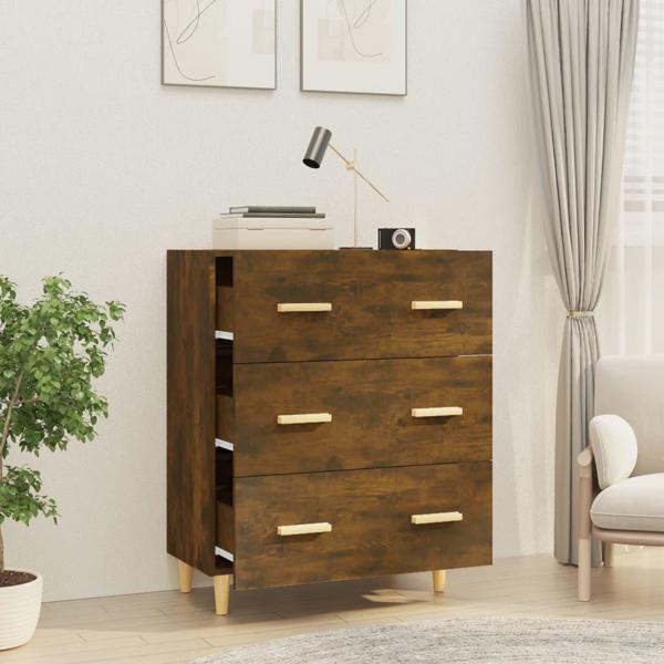 vidaXL Μπουφές καπνιστό δρυς 70x34x90 cm υλικό ξύλου