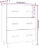 vidaXL Μπουφές καπνιστό δρυς 70x34x90 cm υλικό ξύλου