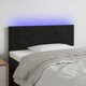 vidaXL Κεφαλάρι κρεβατιού με LED, μαύρο, 100x5x78/88 cm, βελούδο