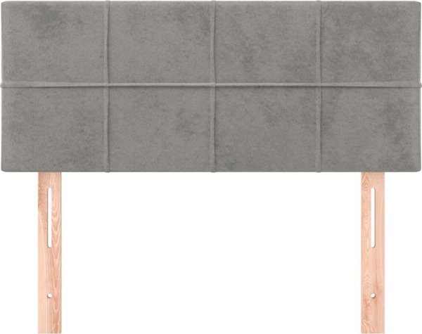vidaXL Προσκέφαλο για κρεβάτι, γκρι, 90x5x78/88 cm, βελούδο