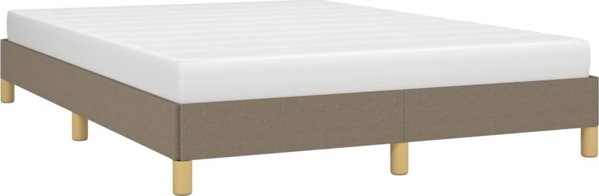 vidaXL Κορνίζα κρεβατιού, χρώμα ταουπ, 140x190 cm, υφασμάτινη επένδυση