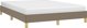 vidaXL Κορνίζα κρεβατιού, χρώμα ταουπ, 140x190 cm, υφασμάτινη επένδυση