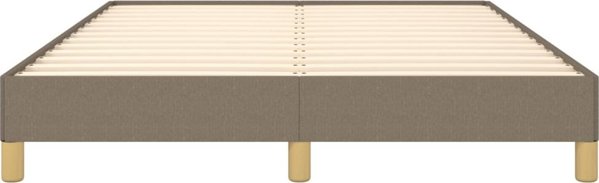 vidaXL Κορνίζα κρεβατιού, χρώμα ταουπ, 140x190 cm, υφασμάτινη επένδυση