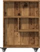 vidaXL Λεπτό βοηθητικό καρότσι, παλιό ξύλο, 48x13x68 εκ.