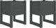 vidaXL vidaXL Donice, 2 szt., szare, 40x40x52,5 cm, lite drewno sosnowe