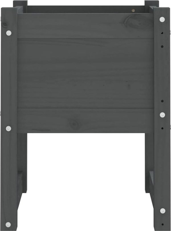 vidaXL vidaXL Donice, 2 szt., szare, 40x40x52,5 cm, lite drewno sosnowe