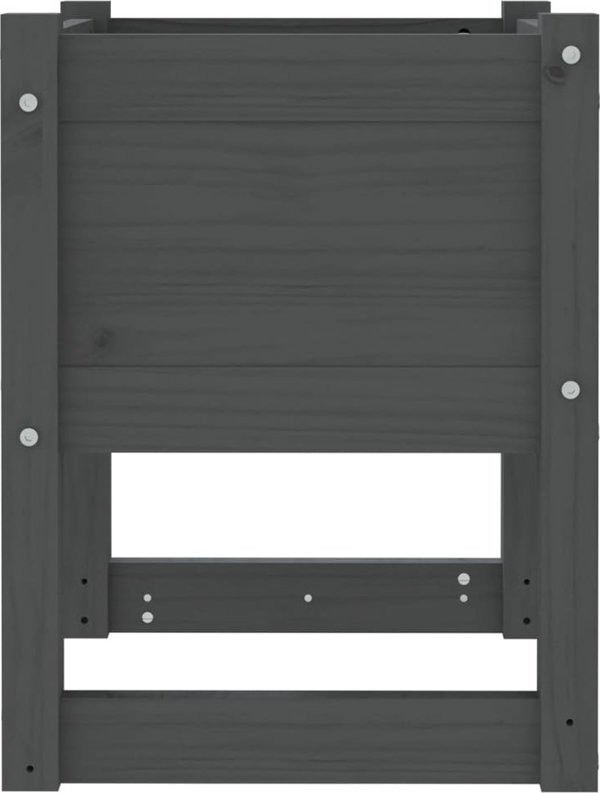 vidaXL vidaXL Donice, 2 szt., szare, 40x40x52,5 cm, lite drewno sosnowe