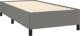 vidaXL Κρεβάτι Continental με στρώμα, σκουρογκρι ύφασμα, 100x200 cm