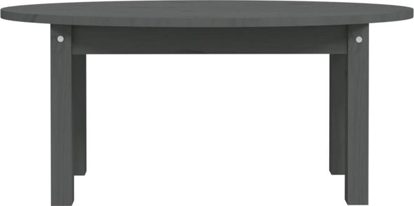 vidaXL vidaXL Stolik kawowy, szary, 80x40x35 cm, lite drewno sosnowe
