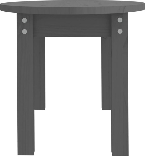 vidaXL vidaXL Stolik kawowy, szary, 80x40x35 cm, lite drewno sosnowe