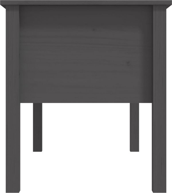 vidaXL Stolik kawowy, szary, 102x49x55 cm, lite drewno sosnowe