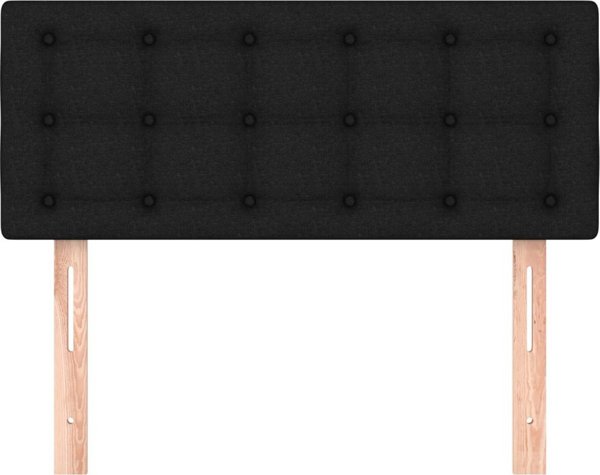 vidaXL Zaglowek do lozka, czarny, 100x5x78/88 cm, tkanina