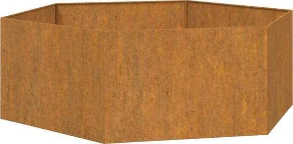 vidaXL Donica, szara, 120x120x45 cm, stal kortenowska