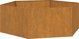 vidaXL Donica, szara, 120x120x45 cm, stal kortenowska