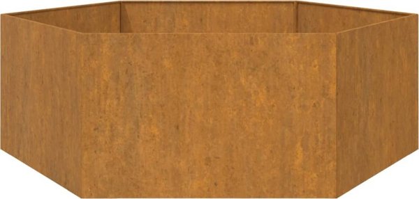 vidaXL Donica, szara, 120x120x45 cm, stal kortenowska
