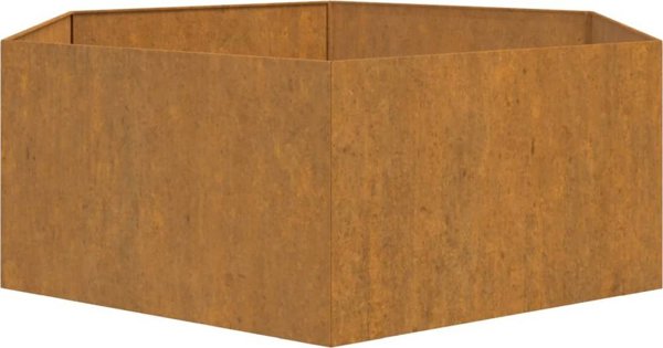 vidaXL Donica, szara, 120x120x45 cm, stal kortenowska
